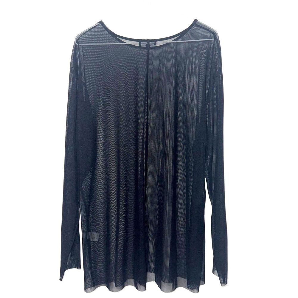 Universal Standard Thames Fog Sheer Top - Black M/18-20 - Picture 2 of 6